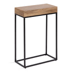 Karlsen Wood and Metal Slim Side Table