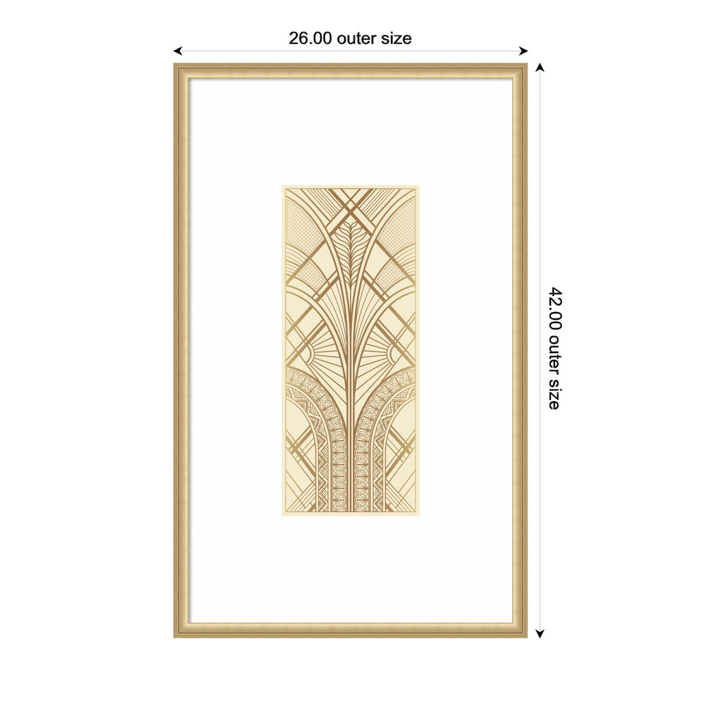 Retro Art Deco Glam Abstract by The Creative Bunch Studio Framed Wall Art Print