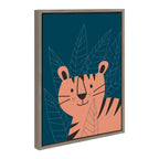 Sylvie Friendly Tiger Portrait Framed Canvas by Teju Reval