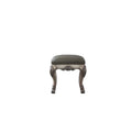 Vanity Stool, Vintage Bone White & PU