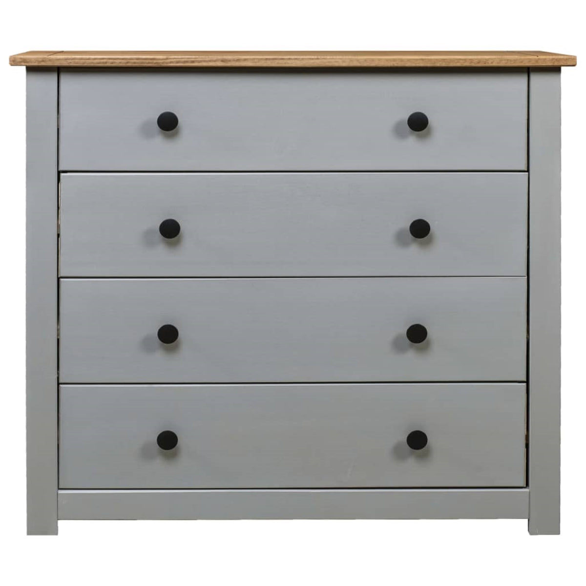 vidaXL Side Cabinet Gray 31.5''x15.7''x28.7'' Pine Panama Range
