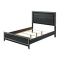 Eastern King Bed, LED & Weathered Black Finish