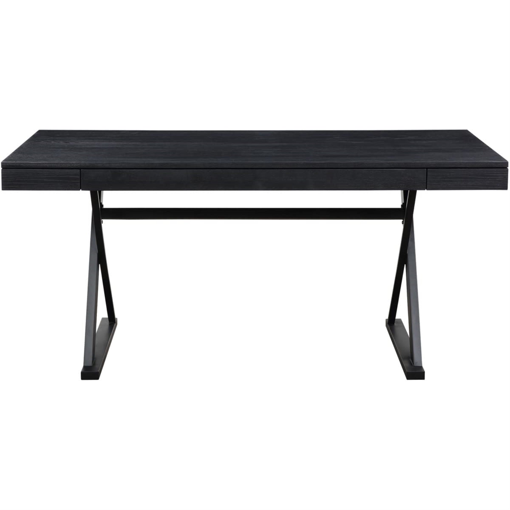 Moes Home Collection Profecto 3-Drawer Modern Wood Desk in Black Ash