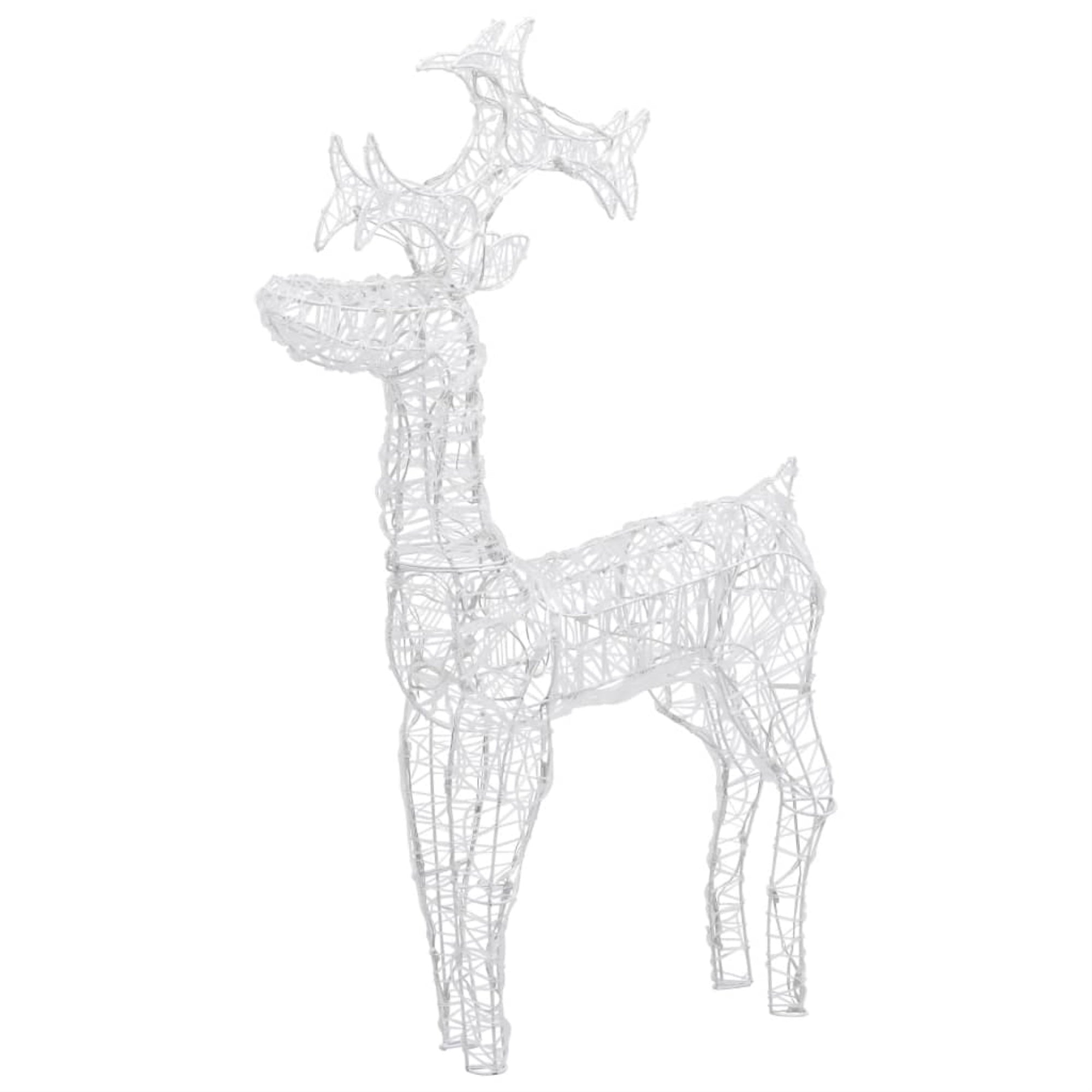 vidaXL Reindeer Christmas Decoration 90 LEDs 23.6''x6.3''x39.4'' Acrylic
