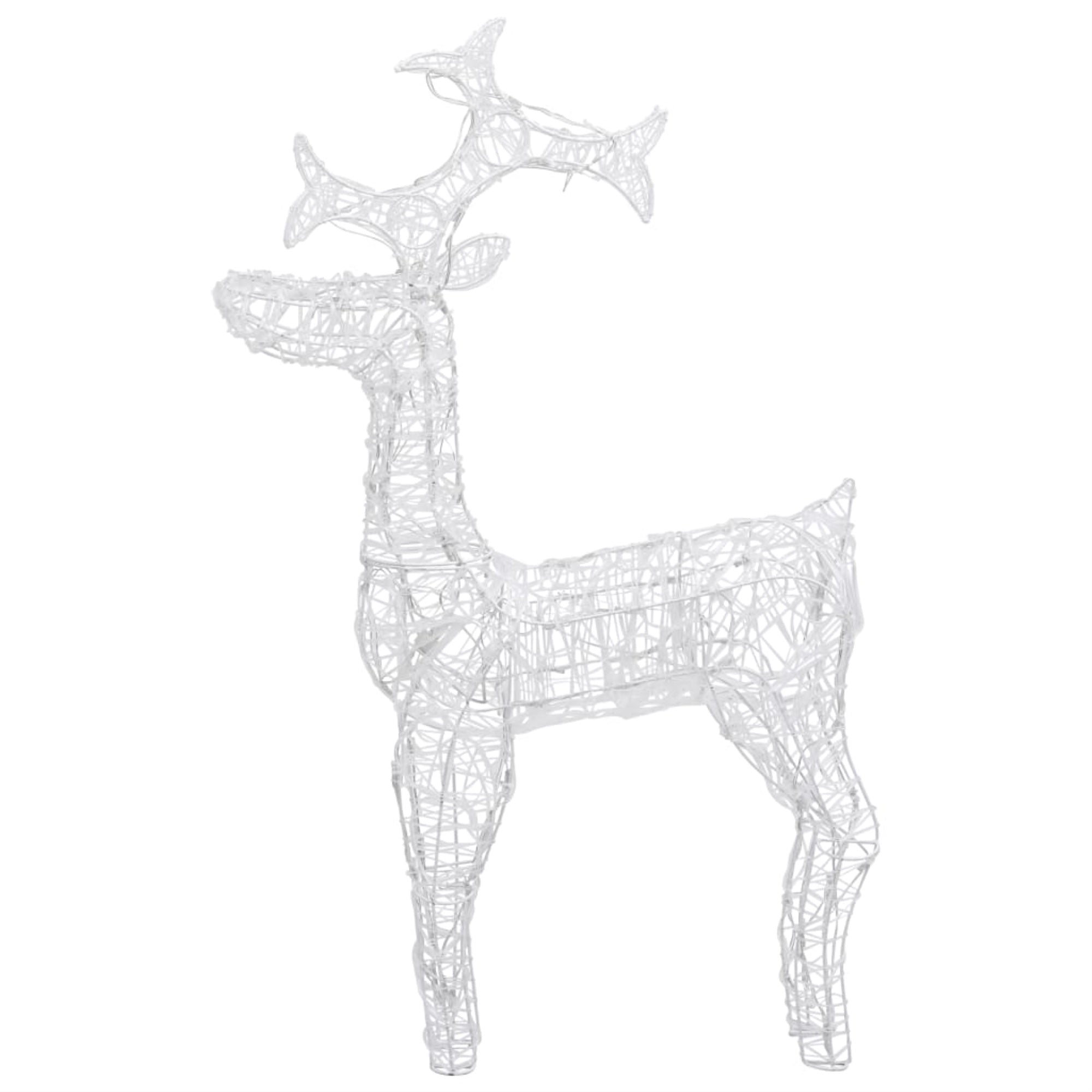vidaXL Reindeer Christmas Decoration 90 LEDs 23.6''x6.3''x39.4'' Acrylic
