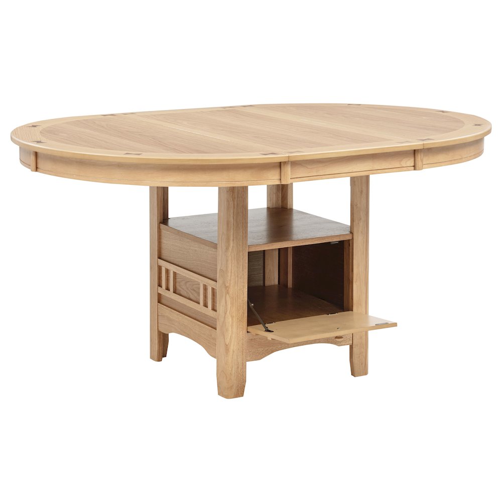 Lavon Oval 60inch Wood Extension Leaf Dining Table Light Oak