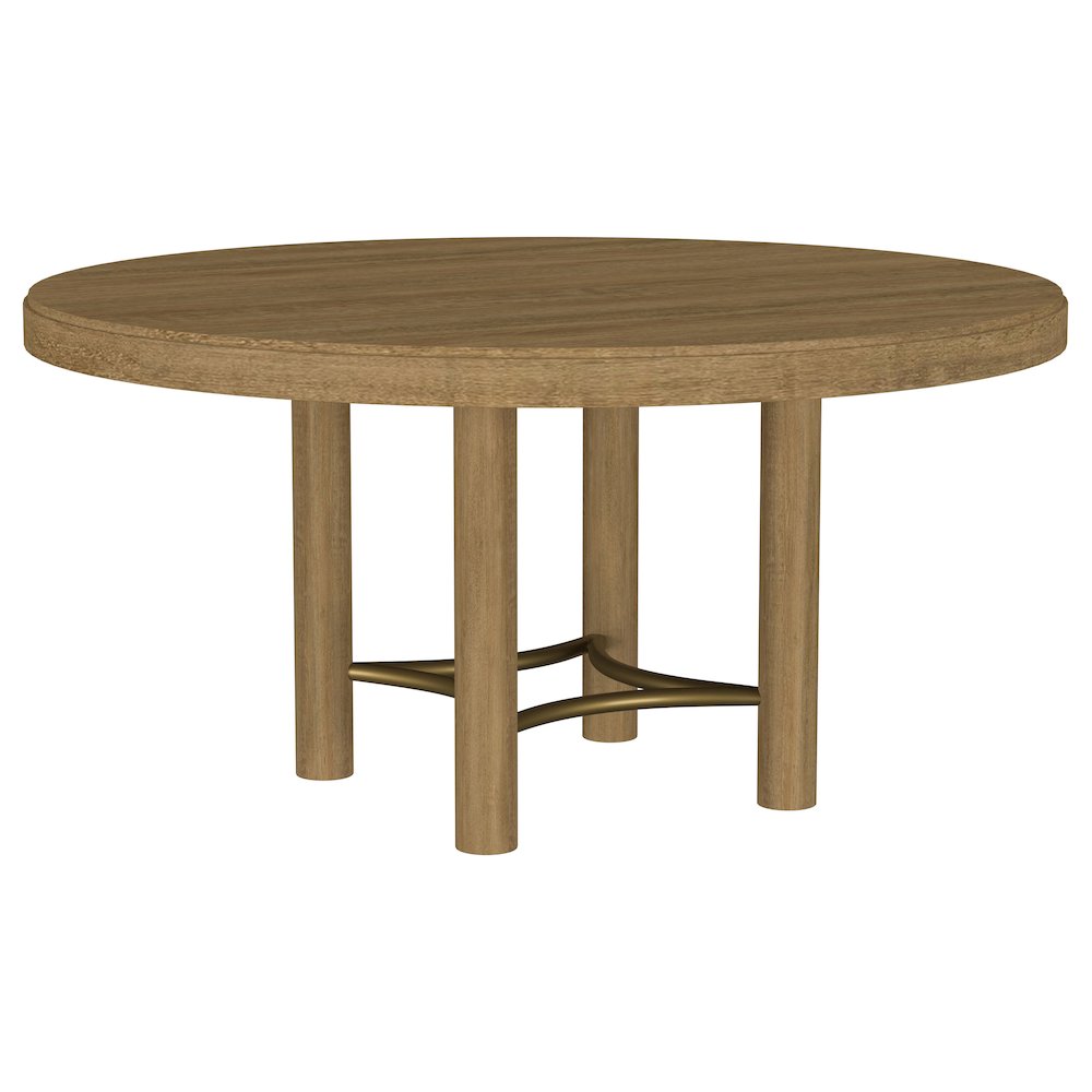 Arini 60inch Round Wood Dining Room Table Sand Wash