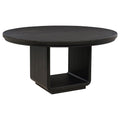 Leandro 60inch Round Dining Table Burnished Black