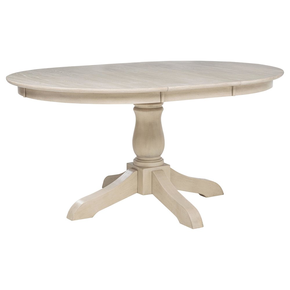 Orrison Oval 62inch Wood Extension Leaf Dining Table Linen