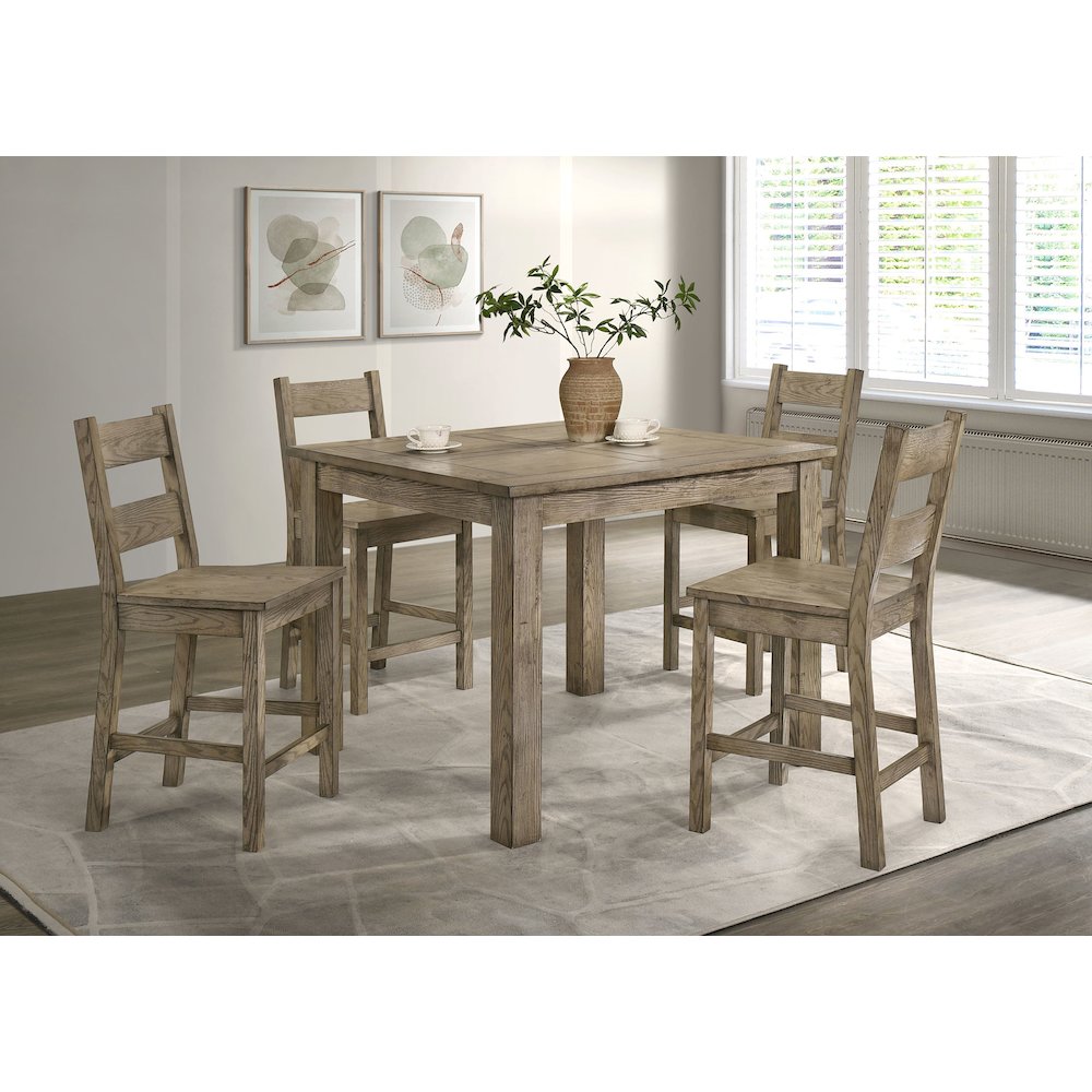 Cardova 5piece Counter Height Dining Table Set Vineyard Oak