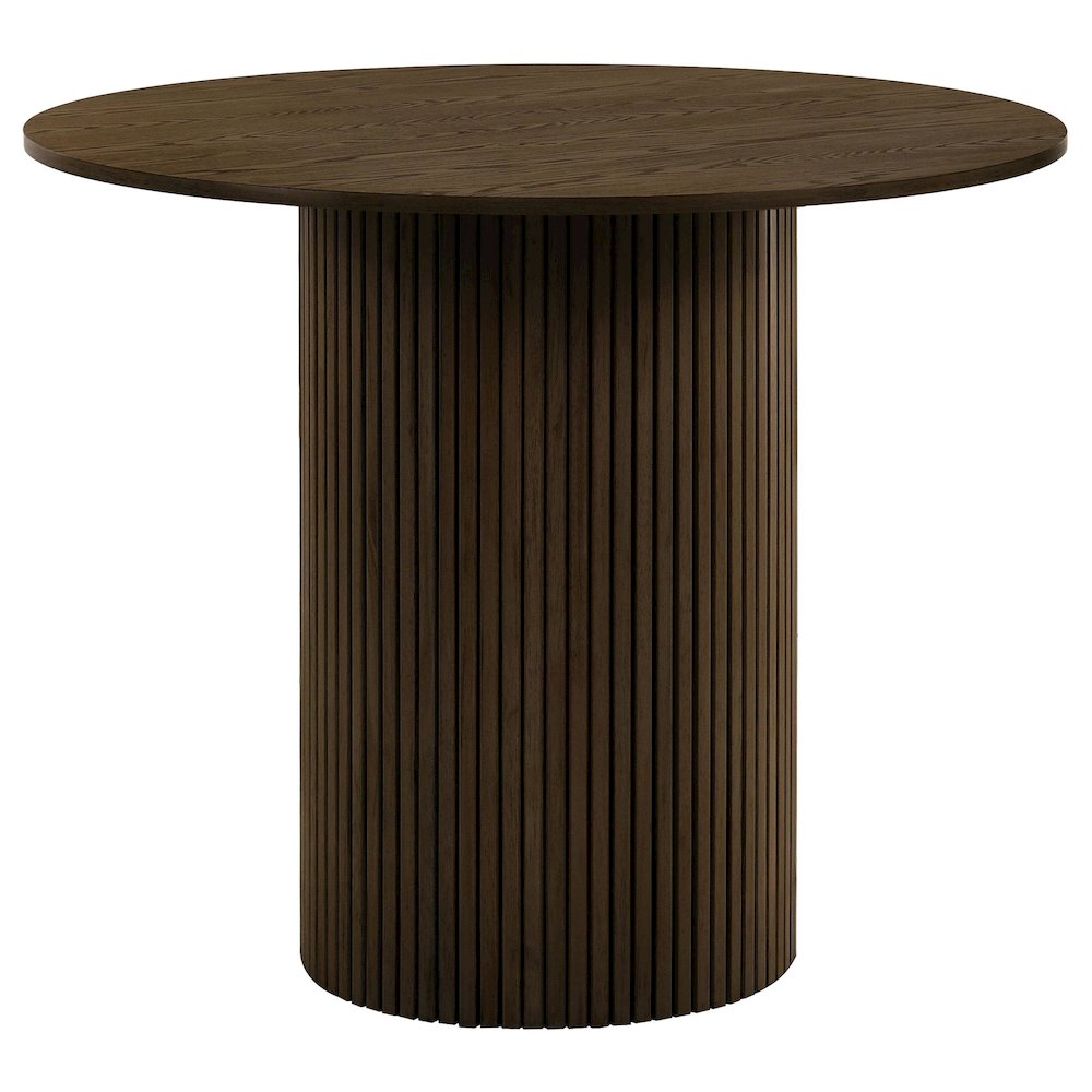 Hamlyn 43inch Round Wood Counter Height Dining Table Walnut