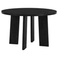 Strouse 47inch Round Wood Dining Room Table Black