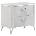 Cassia 2drawer Nightstand Bedside Table White High Gloss