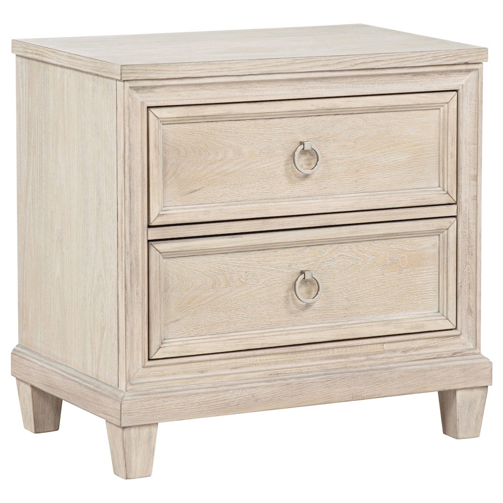 Pembroke 2drawer Nightstand Bedside Table Washed Oak