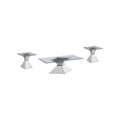 Jenny 3piece Rectangular Coffee and End Table Set Chrome