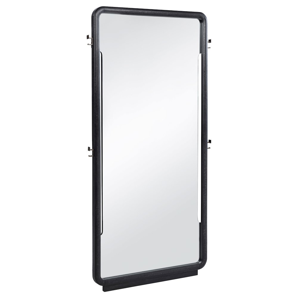 Leandro 76inch Full Length Floor Mirror Burnished Black