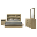 Hendricks 4piece Queen Bedroom Set Light Oak