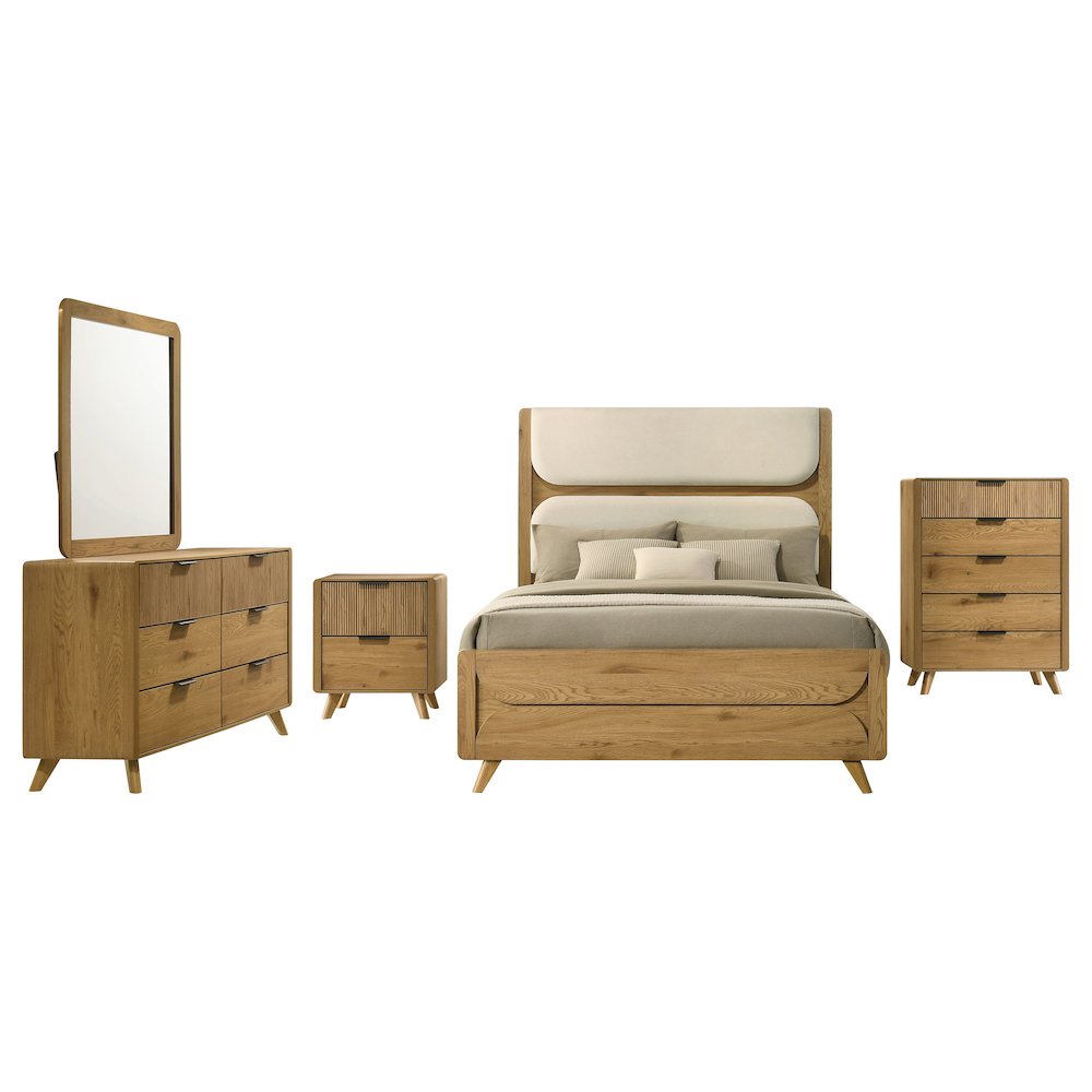Bennett 5piece California King Bedroom Set Light Oak