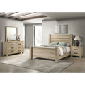 Oakglen 4piece California King Bedroom Set Weathered Oak