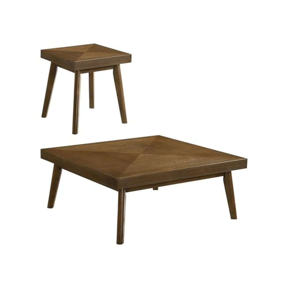 Westerly 2piece Square Coffee and End Table Set Walnut
