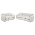 Isabella 2piece Fabric Upholstered Sofa Set Sand