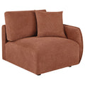 Elysia Chenille Upholstered Modular RAF Chair Coral