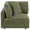 Elysia Chenille Upholstered Modular Corner Chair Green