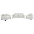 Ashlyn 3piece Upholstered Track Arm Sofa Set Sand