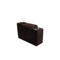 Collins Upholstered Modular Storage Console Chocolate Brown