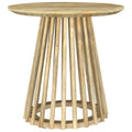 Touhy Round Solid Wood End Side Table Natural Mango