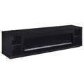 Deiter 79inch TV Stand Fireplace Media Console Black