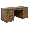 Altidore 68inch 7drawer Executive Home Office Desk Distressed Brown