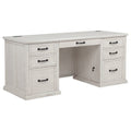 Altidore 68inch 7drawer Executive Home Office Desk Distressed White
