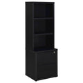 Westpark 3shelf Bookcase USB and Lockable Drawer Black