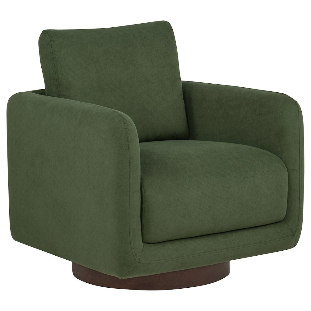 Iris Fabric Upholstered Swivel Accent Chair Matcha