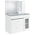 Flora 2drawer Vanity Set with LED Mirror White High Gloss