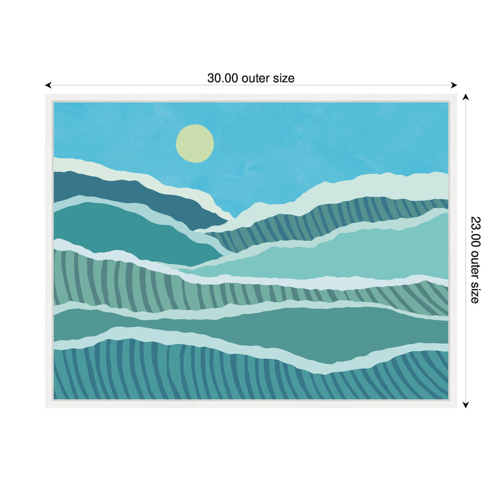 Sylvie Abstract Waves Framed Canvas by Rachel Lee