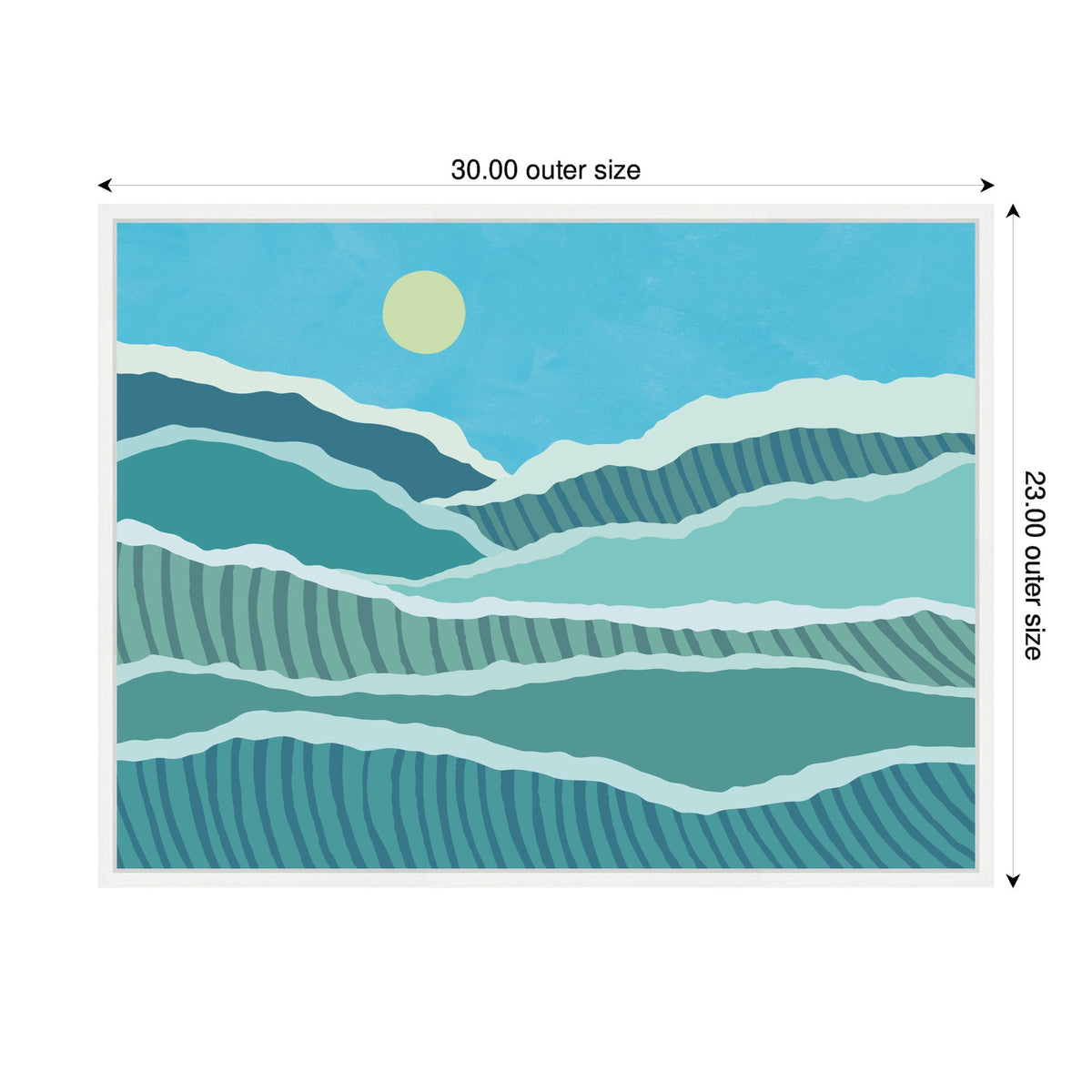 Sylvie Abstract Waves Framed Canvas by Rachel Lee