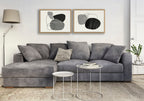 Sylvie 863 Abstract Rocks and 864 On The Rocks Framed Canvas Set by Teju Reval of SnazzyHues