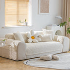 Quilted Geometric Cotton Sofa Cover, Non-Slip & Thick Padded Furniture Covers