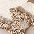 Geometric Chenille Sofa Throw Cover, Breathable Couch Protector with Tassel Fringe
