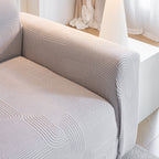 Modern Slipcovers Geometric Textured Stretchable Sofa Cover for Couch with Chaise