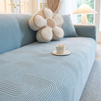 Modern Slipcovers Geometric Textured Stretchable Sofa Cover for Couch with Chaise