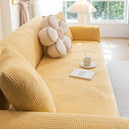 Modern Slipcovers Geometric Textured Stretchable Sofa Cover for Couch with Chaise