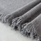 Chenille Large Throw Couch Cover Blanket with Water-Resistant for Futon, Loveseat, and L-Shaped Sofa