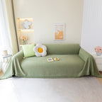 Chenille Large Throw Couch Cover Blanket with Water-Resistant for Futon, Loveseat, and L-Shaped Sofa