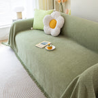 Chenille Large Throw Couch Cover Blanket with Water-Resistant for Futon, Loveseat, and L-Shaped Sofa