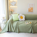 Chenille Large Throw Couch Cover Blanket with Water-Resistant for Futon, Loveseat, and L-Shaped Sofa