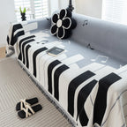 Cozy Chenille Dynamic Notes Sectional Couch Cover Blanket, Perfect Couch Throw Covers for Pets