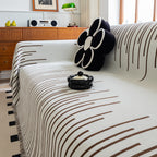 Boho Striped Jacquard Throw Sofa Slipcover Chenille Sofa Throws for Couches for Pets Kids Home Decor